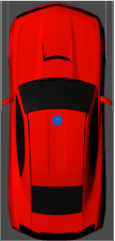 3D仿真车红色，原点在车的几何中心