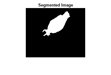 图包含一个轴对象。标题为Segmented Image的坐标轴对象包含一个Image类型的对象。