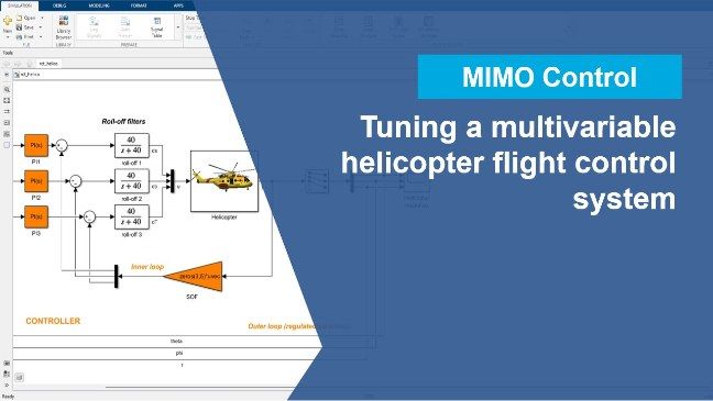 Automatically tune a multivariable flight control system using the Control System Tuner app.