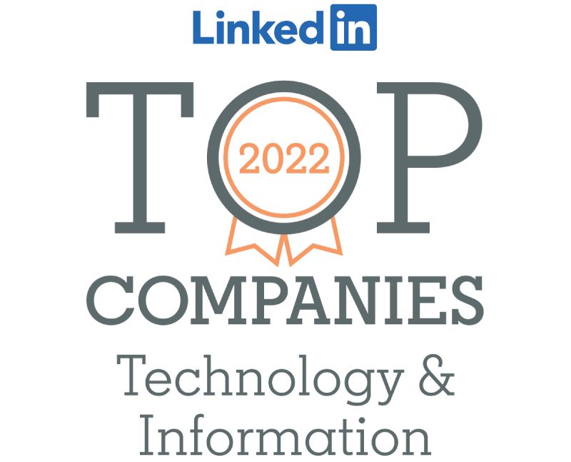 LinkedIn美国科技和信息公司排名前2022名的标志