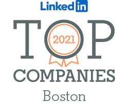 LinkedIn波士顿2021家顶级公司的标志