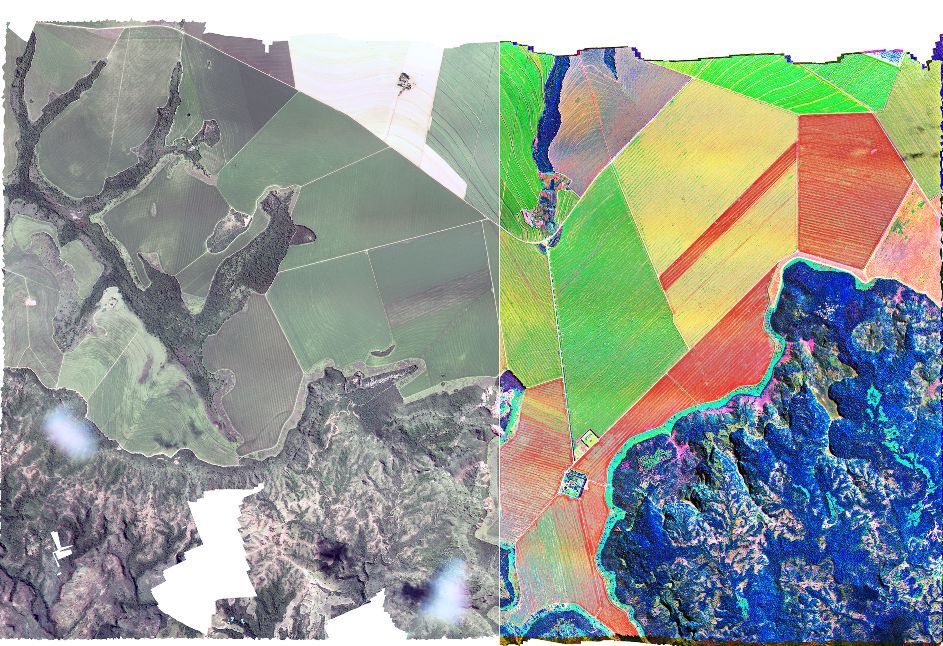 伽玛亚的高光谱航空图像。这些图像为分析和预测提供了数据。