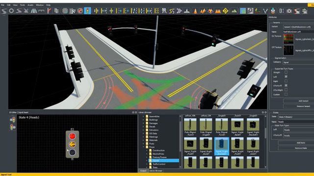 使用RoadRunner创建和编辑交通信号和信号定时相位自动驾驶模拟。