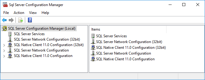 Sql Server配置管理器对话框
