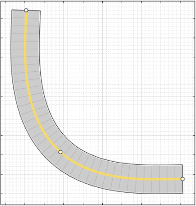 用双实线表示分开的公路的曲线路。