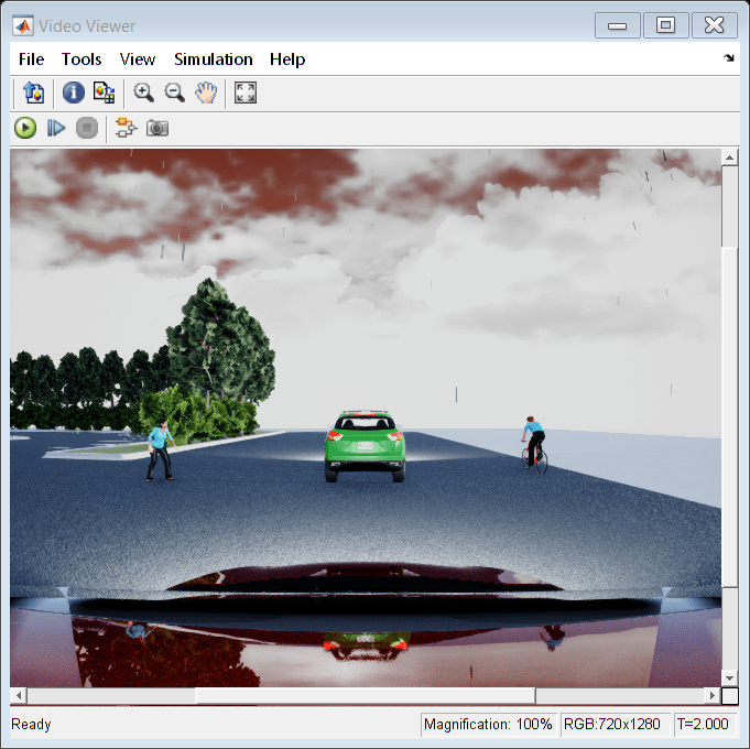 在虚幻引擎环境中模拟简单的驾驶场景和传感器