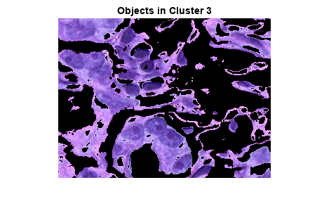 图中包含一个axes对象。在Cluster 3中标题为Objects的axis对象包含一个image类型的对象。