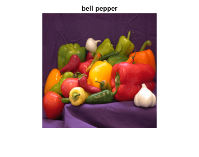 图中包含一个axes对象。标题为bell pepper的axes对象包含一个类型为image的对象。