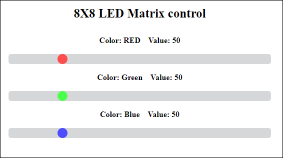 控制颜色的LED矩阵树莓π帽子在WebSockets感