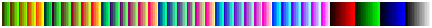 Colorbar显示colorcube colormap的颜色。colormap是RGB色彩空间的一个过程采样。