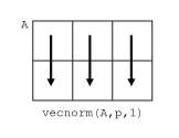 vecnorm(A,p,1)列计算