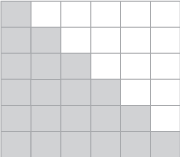 6 × 6矩阵，主对角线上和对角线下面有阴影元素