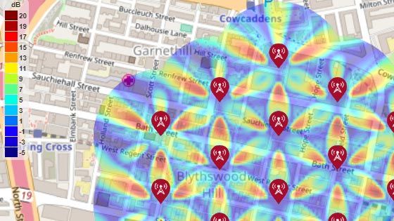 5G城市宏单元测试环境的SINR图