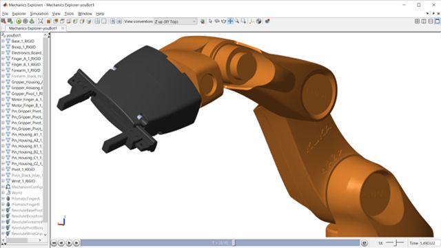 使用Simscape Multibody细化需求并设计控制器。应用实例包括机械臂、反铲和塔吊。