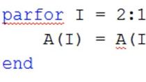 使用并行计算工具箱将<code>for</code>-循环转换为<code>parfor</code>-循环，并了解控制<code>parfor</code>-循环加速的因素。
