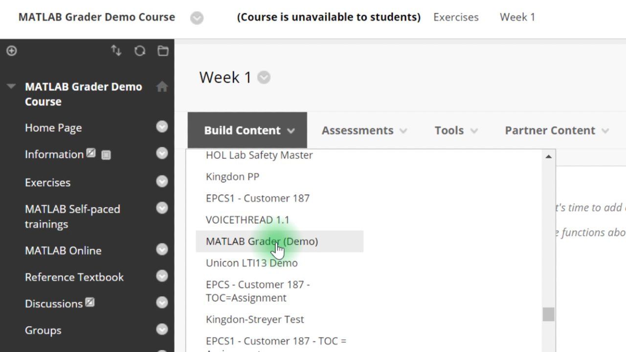 Learn how instructors can add automatically graded MATLAB-based assignments to their Blackboard learning management system using MATLAB Grader.